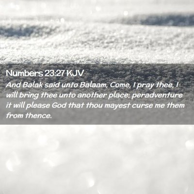 Picture 02 - Numbers 23:27 KJV - And Balak said unto Balaam, Come, I pray thee, I - Bible Verse Picture