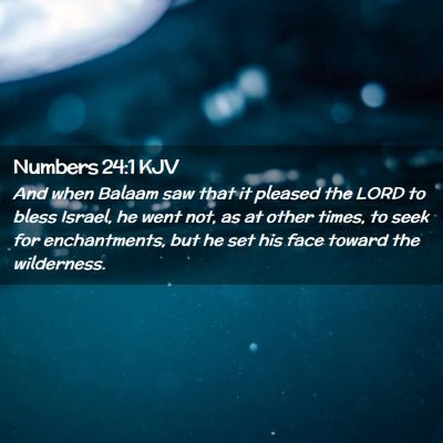 Picture 02 - Numbers 24:1 KJV - And when Balaam saw that it pleased the LORD to - Bible Verse Picture