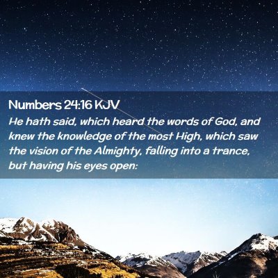Picture 02 - Numbers 24:16 KJV - He hath said, which heard the words of God, and - Bible Verse Picture