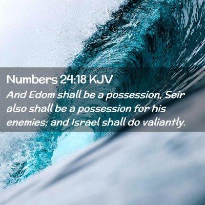 Picture 02 - Numbers 24:18 KJV - And Edom shall be a possession, Seir also shall - Bible Verse Picture