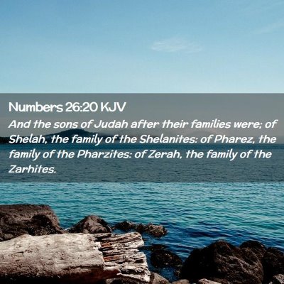 Picture 02 - Numbers 26:20 KJV - And the sons of Judah after their families were; - Bible Verse Picture