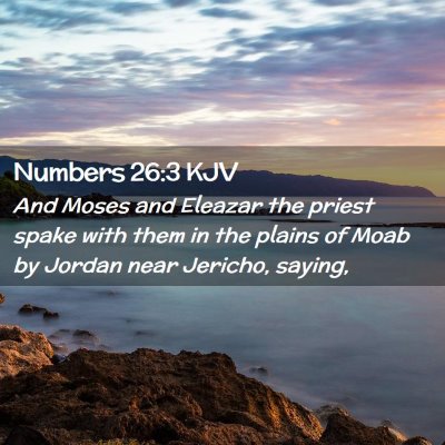 Picture 02 - Numbers 26:3 KJV - And Moses and Eleazar the priest spake with them - Bible Verse Picture