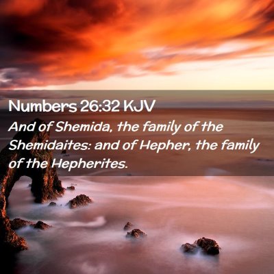 Picture 02 - Numbers 26:32 KJV - And of Shemida, the family of the Shemidaites: - Bible Verse Picture