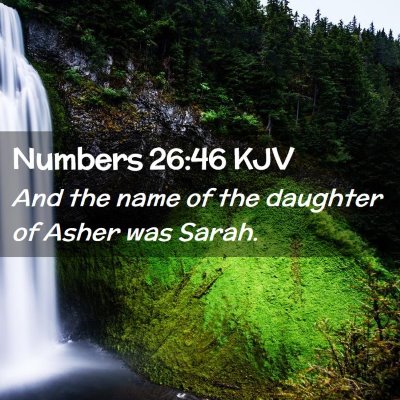 Picture 02 - Numbers 26:46 KJV - And the name of the daughter of Asher was - Bible Verse Picture