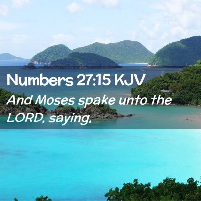 Picture 02 - Numbers 27:15 KJV - And Moses spake unto the LORD, - Bible Verse Picture