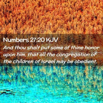 Picture 02 - Numbers 27:20 KJV - And thou shalt put some of thine honor upon him, - Bible Verse Picture