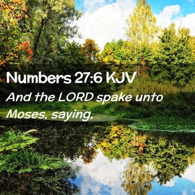Picture 02 - Numbers 27:6 KJV - And the LORD spake unto Moses, - Bible Verse Picture