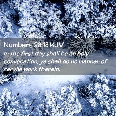 Picture 02 - Numbers 28:18 KJV - In the first day shall be an holy convocation; ye - Bible Verse Picture