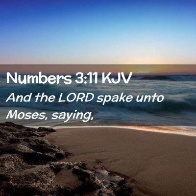 Picture 02 - Numbers 3:11 KJV - And the LORD spake unto Moses, - Bible Verse Picture