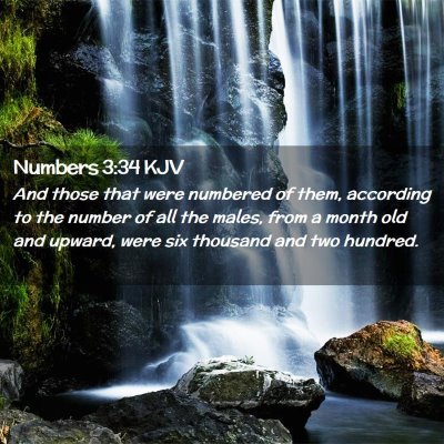 Picture 02 - Numbers 3:34 KJV - And those that were numbered of them, according - Bible Verse Picture