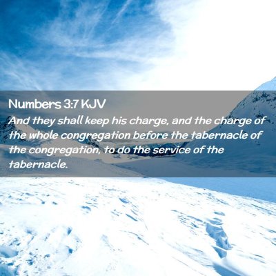 Picture 02 - Numbers 3:7 KJV - And they shall keep his charge, and the charge of - Bible Verse Picture