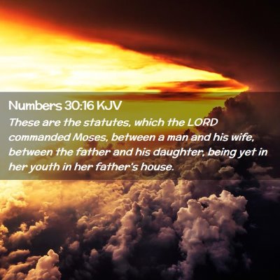 Picture 02 - Numbers 30:16 KJV - These are the statutes, which the LORD commanded - Bible Verse Picture