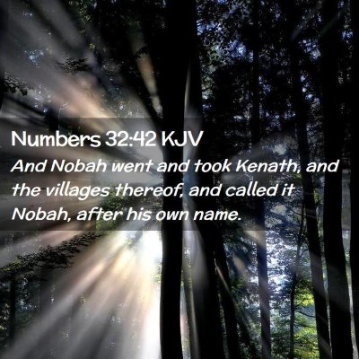 Picture 02 - Numbers 32:42 KJV - And Nobah went and took Kenath, and the villages - Bible Verse Picture