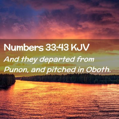 Picture 02 - Numbers 33:43 KJV - And they departed from Punon, and pitched in - Bible Verse Picture