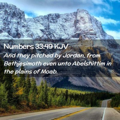 Picture 02 - Numbers 33:49 KJV - And they pitched by Jordan, from Bethjesimoth - Bible Verse Picture