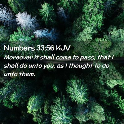Picture 02 - Numbers 33:56 KJV - Moreover it shall come to pass, that I shall do - Bible Verse Picture