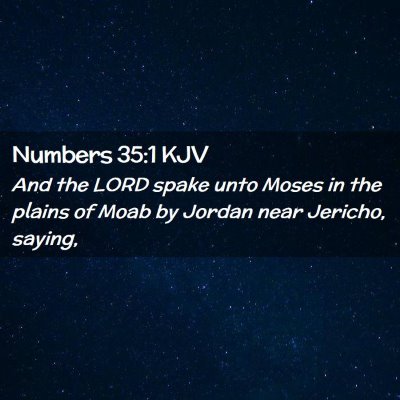 Picture 02 - Numbers 35:1 KJV - And the LORD spake unto Moses in the plains of - Bible Verse Picture