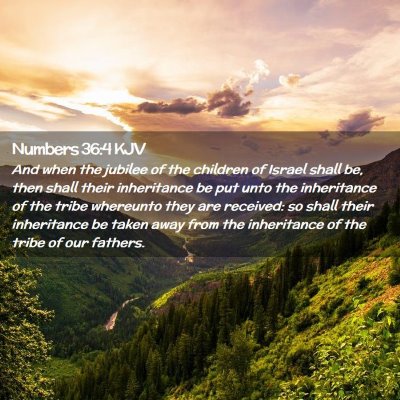 Picture 02 - Numbers 36:4 KJV - And when the jubilee of the children of Israel - Bible Verse Picture