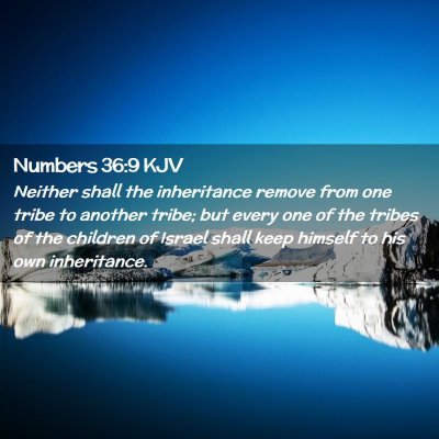 Picture 02 - Numbers 36:9 KJV - Neither shall the inheritance remove from one - Bible Verse Picture