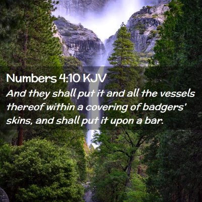 Picture 02 - Numbers 4:10 KJV - And they shall put it and all the vessels thereof - Bible Verse Picture