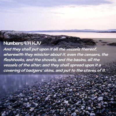Picture 02 - Numbers 4:14 KJV - And they shall put upon it all the vessels - Bible Verse Picture