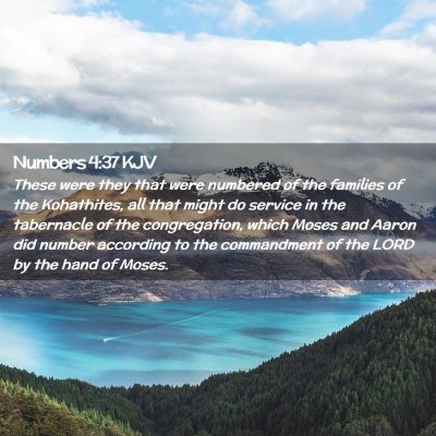 Picture 02 - Numbers 4:37 KJV - These were they that were numbered of the - Bible Verse Picture
