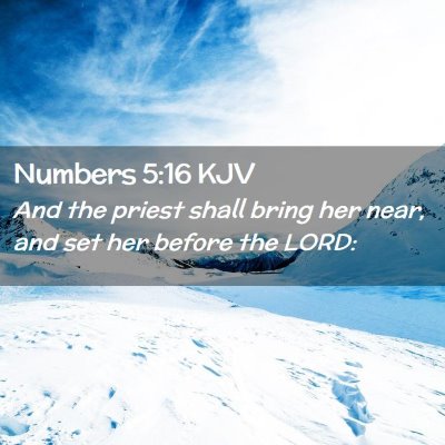 Picture 02 - Numbers 5:16 KJV - And the priest shall bring her near, and set her - Bible Verse Picture