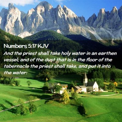 Picture 02 - Numbers 5:17 KJV - And the priest shall take holy water in an - Bible Verse Picture