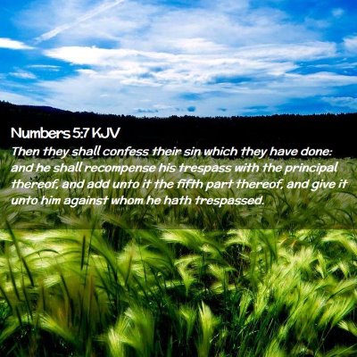 Picture 02 - Numbers 5:7 KJV - Then they shall confess their sin which they have - Bible Verse Picture