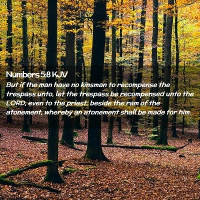 Picture 02 - Numbers 5:8 KJV - But if the man have no kinsman to recompense the - Bible Verse Picture