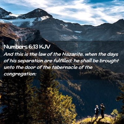 Picture 02 - Numbers 6:13 KJV - And this is the law of the Nazarite, when the - Bible Verse Picture