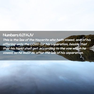 Picture 02 - Numbers 6:21 KJV - This is the law of the Nazarite who hath vowed, - Bible Verse Picture