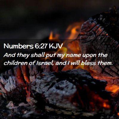 Picture 02 - Numbers 6:27 KJV - And they shall put my name upon the children of - Bible Verse Picture