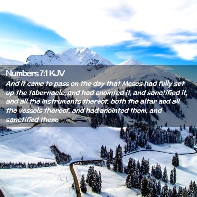 Picture 02 - Numbers 7:1 KJV - And it came to pass on the day that Moses had - Bible Verse Picture