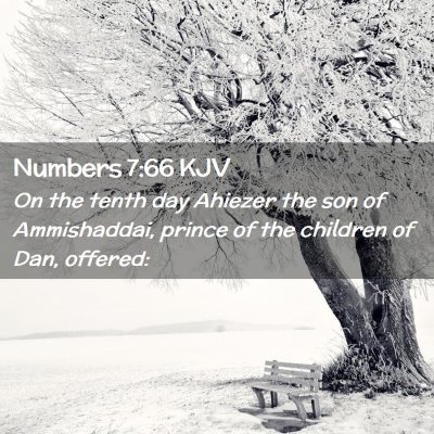 Picture 02 - Numbers 7:66 KJV - On the tenth day Ahiezer the son of Ammishaddai, - Bible Verse Picture