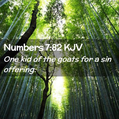 Picture 02 - Numbers 7:82 KJV - One kid of the goats for a sin - Bible Verse Picture