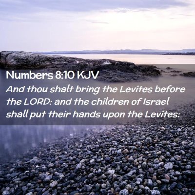 Picture 02 - Numbers 8:10 KJV - And thou shalt bring the Levites before the LORD: - Bible Verse Picture