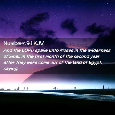 Picture 02 - Numbers 9:1 KJV - And the LORD spake unto Moses in the wilderness - Bible Verse Picture