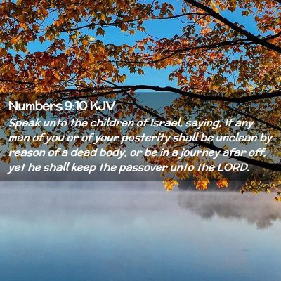 Picture 02 - Numbers 9:10 KJV - Speak unto the children of Israel, saying, If any - Bible Verse Picture