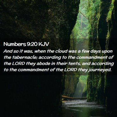 Picture 02 - Numbers 9:20 KJV - And so it was, when the cloud was a few days upon - Bible Verse Picture