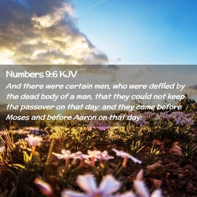 Picture 02 - Numbers 9:6 KJV - And there were certain men, who were defiled by - Bible Verse Picture