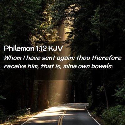Picture 02 - Philemon 1:12 KJV - Whom I have sent again: thou therefore receive - Bible Verse Picture