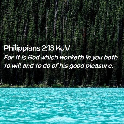 Picture 02 - Philippians 2:13 KJV - For it is God which worketh in you both to will - Bible Verse Picture