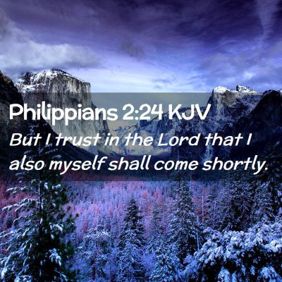 Picture 02 - Philippians 2:24 KJV - But I trust in the Lord that I also myself shall - Bible Verse Picture