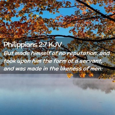 Picture 02 - Philippians 2:7 KJV - But made himself of no reputation, and took upon - Bible Verse Picture