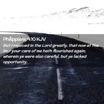 Picture 02 - Philippians 4:10 KJV - But I rejoiced in the Lord greatly, that now at - Bible Verse Picture