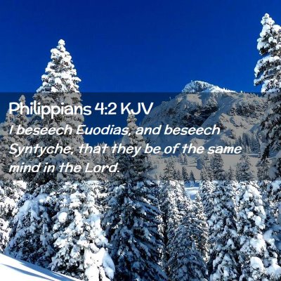 Picture 02 - Philippians 4:2 KJV - I beseech Euodias, and beseech Syntyche, that - Bible Verse Picture