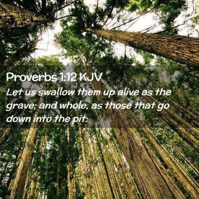 Picture 02 - Proverbs 1:12 KJV - Let us swallow them up alive as the grave; and - Bible Verse Picture