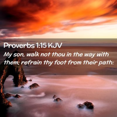 Picture 02 - Proverbs 1:15 KJV - My son, walk not thou in the way with them; - Bible Verse Picture