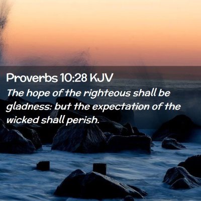 Picture 02 - Proverbs 10:28 KJV - The hope of the righteous shall be gladness: but - Bible Verse Picture
